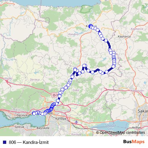 806 bus Line Map