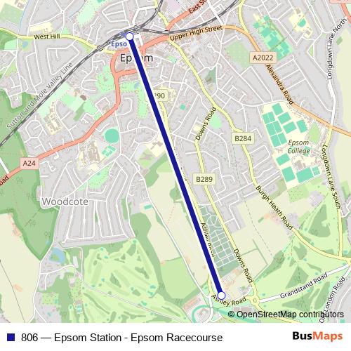 806 bus Line Map