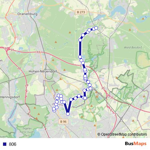 806 bus Line Map