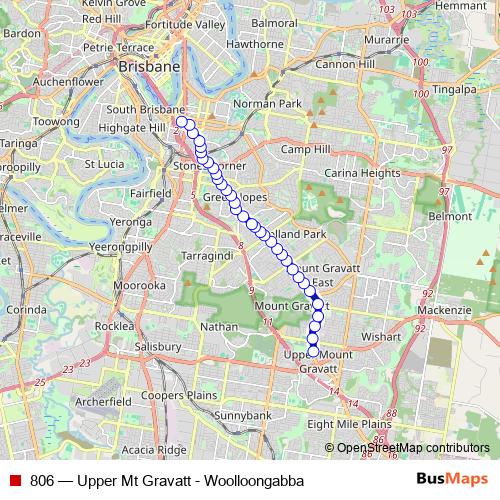 806 bus Line Map