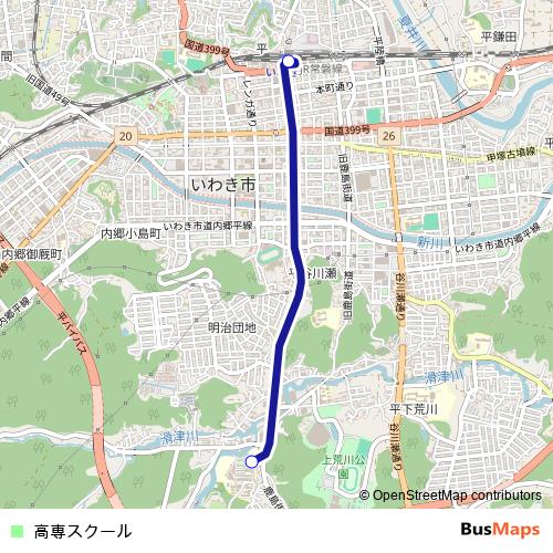 Kosen School bus Line Map