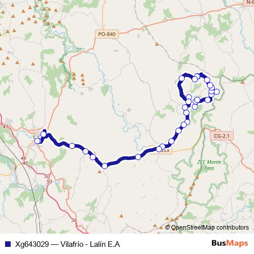 Xg643029 bus Line Map