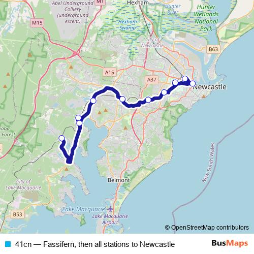 41cn bus Line Map