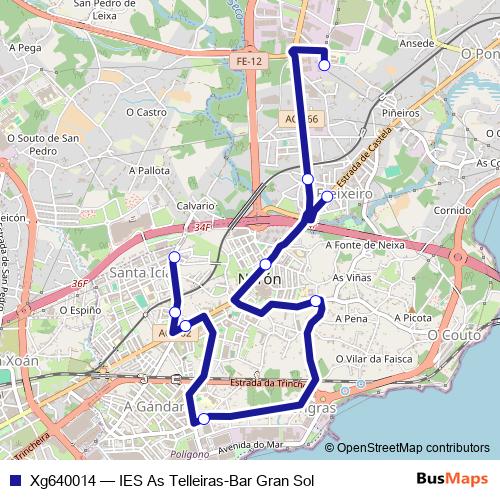 Xg640014 bus Line Map