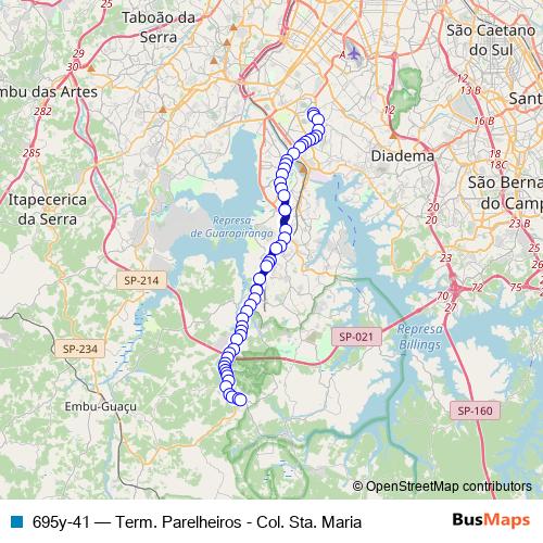 695y-41 bus Line Map