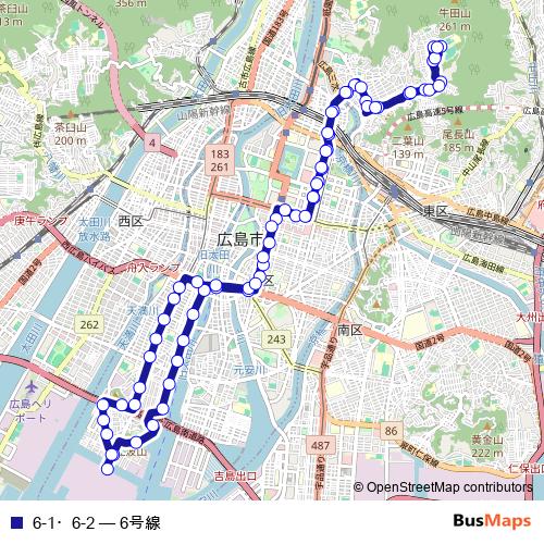 6-1・6-2 bus Line Map