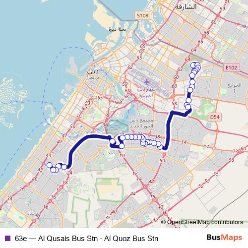 63e bus Line Map