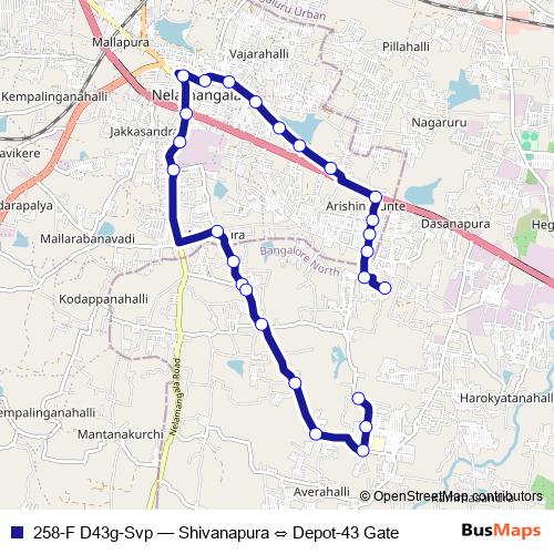 258-F D43g-Svp bus Line Map