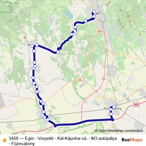 3459 bus Line Map
