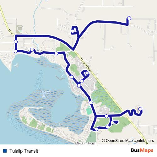 Tulalip Transit bus Line Map