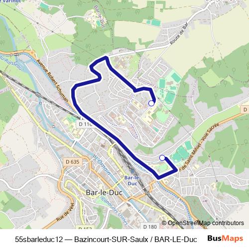 55sbarleduc12 bus Line Map