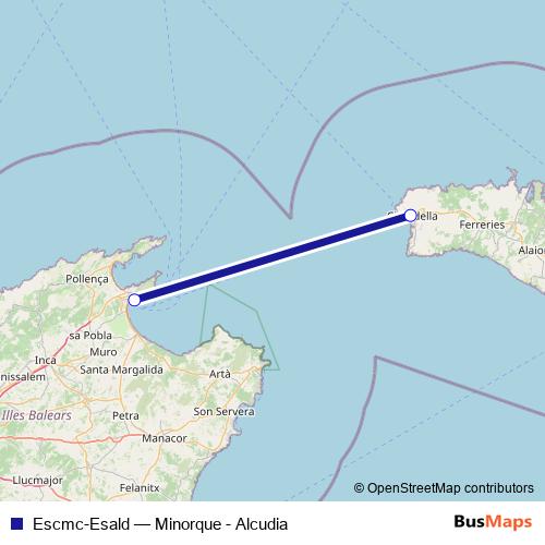Escmc-Esald ferry Line Map