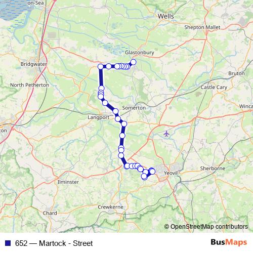652 bus Line Map