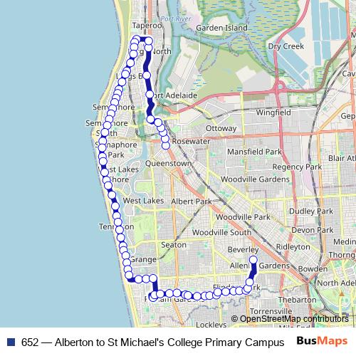 652 bus Line Map