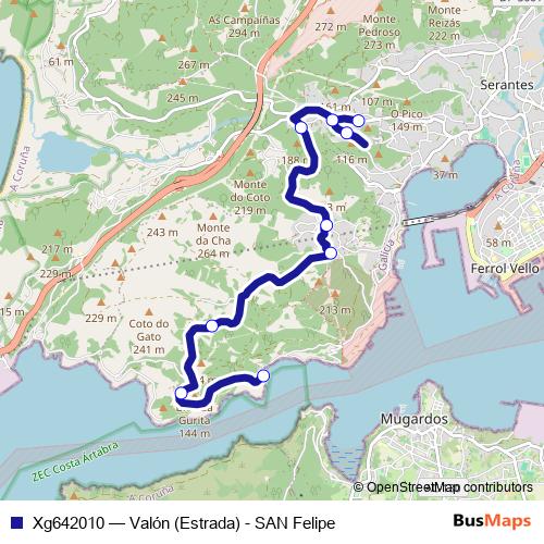 Xg642010 bus Line Map
