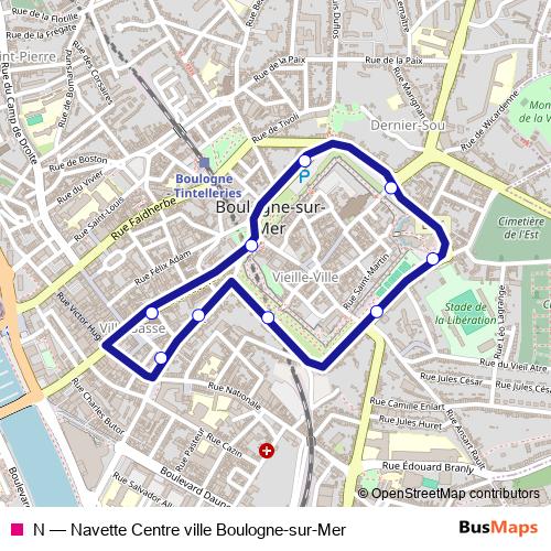 N bus Line Map