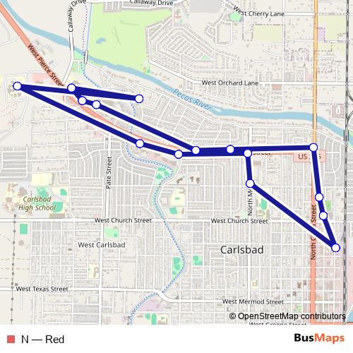 N bus Line Map