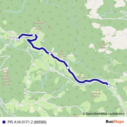PR A18 0171 2 (60590) bus Line Map