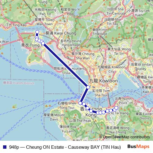 948p bus Line Map