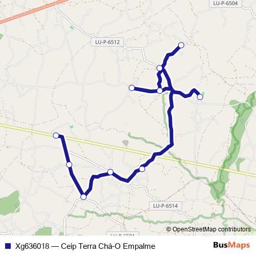 Xg636018 bus Line Map