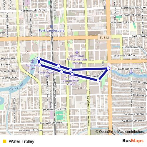 Water Trolley ferry Line Map