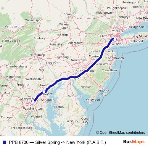 PPB 8706 bus Line Map