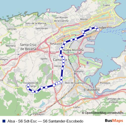 Alsa - S6 Sdt-Esc bus Line Map