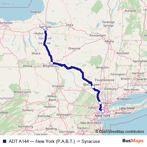 ADT A144 bus Line Map