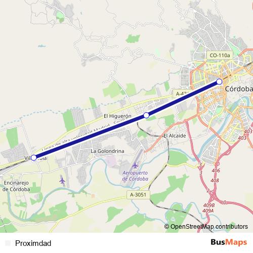 Proximdad rail Line Map