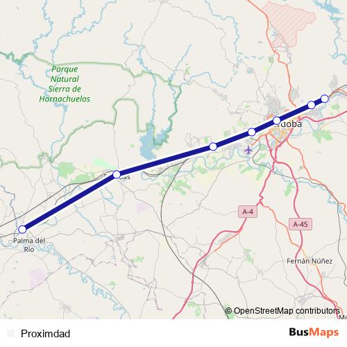 Proximdad rail Line Map