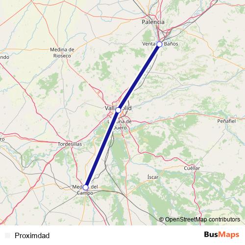 Proximdad rail Line Map