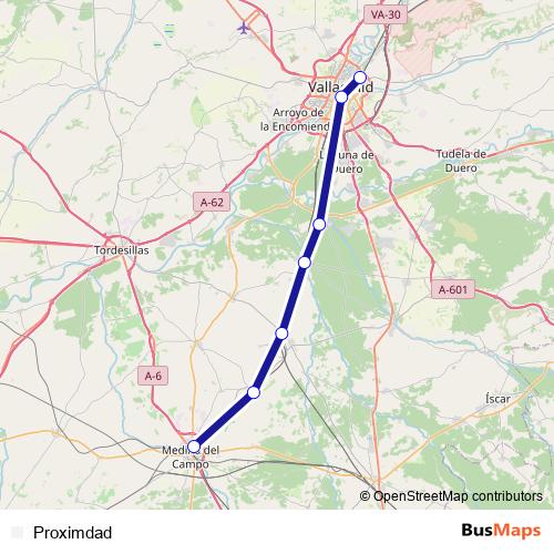 Proximdad rail Line Map