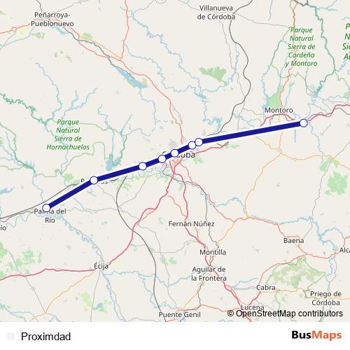 Proximdad rail Line Map