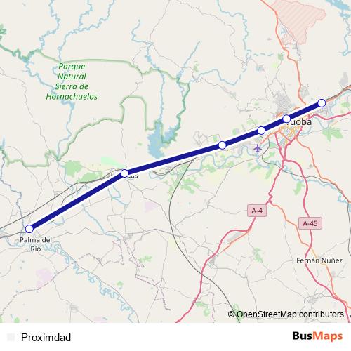 Proximdad rail Line Map