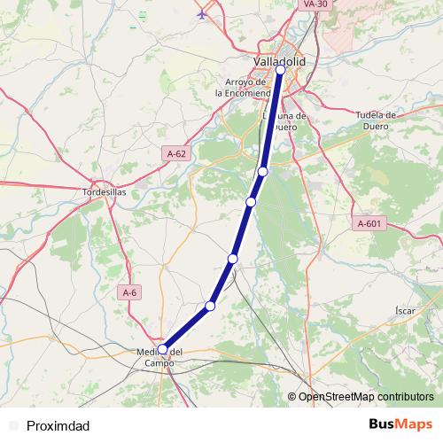 Proximdad rail Line Map