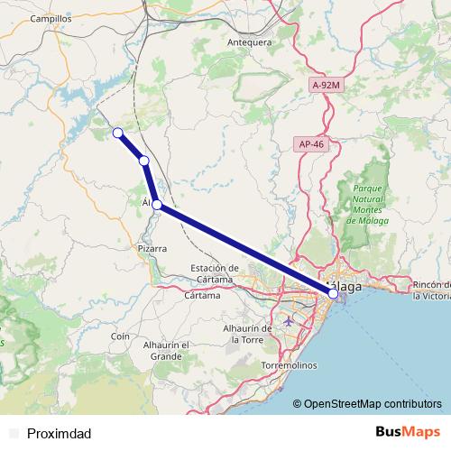 Proximdad rail Line Map