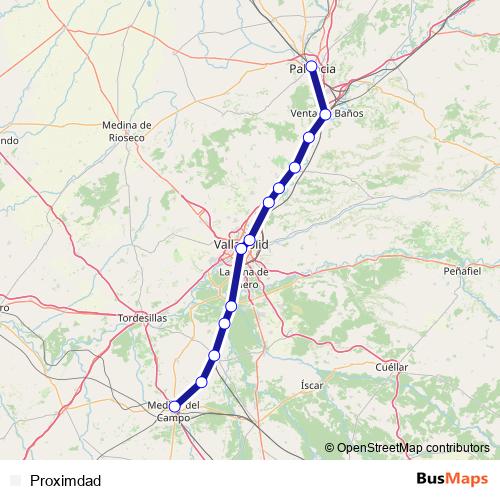 Proximdad rail Line Map