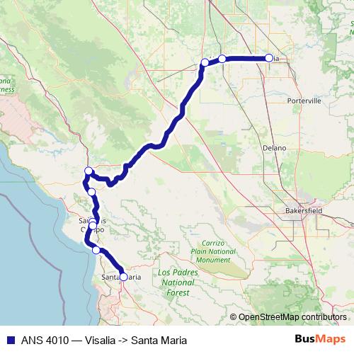 ANS 4010 bus Line Map
