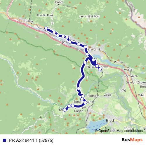 PR A22 6441 1 (57975) bus Line Map