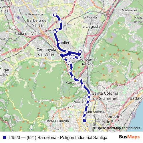 L1523 bus Line Map
