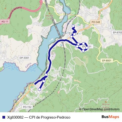 Xg830082 bus Line Map