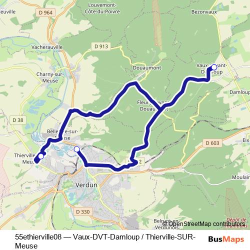 55ethierville08 bus Line Map