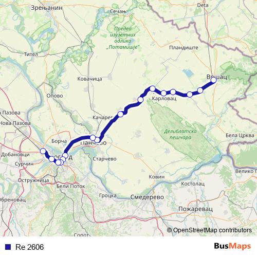 Re 2606 rail Line Map