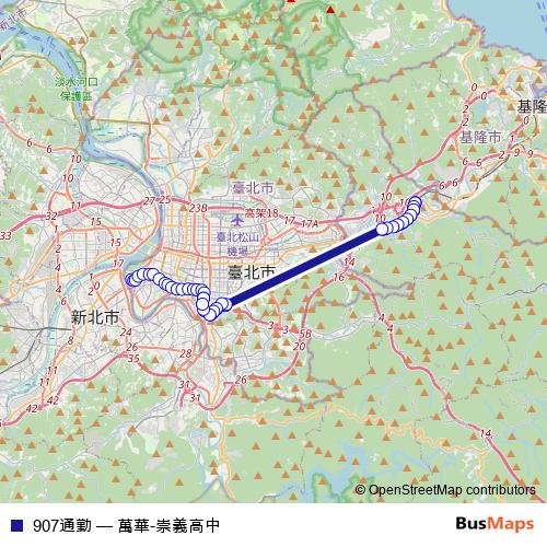 907通勤 bus Line Map