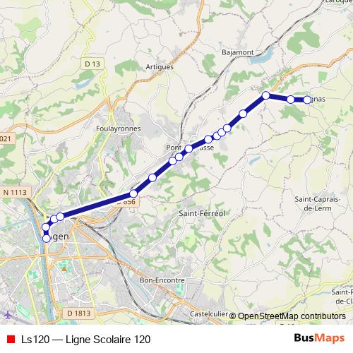 Ls120 bus Line Map