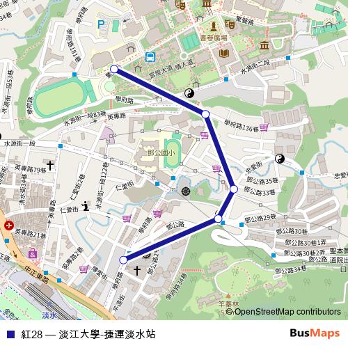 紅28 bus Line Map