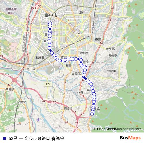 53區 bus Line Map
