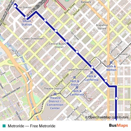 Metroride bus Line Map