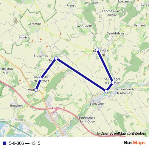 5-8-306 bus Line Map