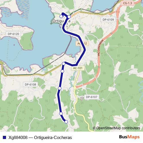 Xg884008 bus Line Map